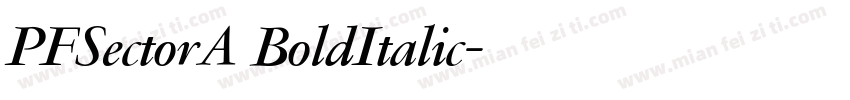 PFSectorA BoldItalic字体转换